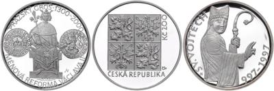 Tschechische Republik - Mince, medaile a bankovky