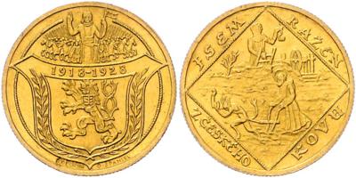 10. Jahrestag der Republik 1928 GOLD - Münzen, Medaillen und Papiergeld