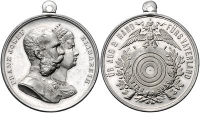I. Österreichisches Bundesschießen 1880 in Wien - Mince a medaile