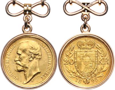 Johann II. 1858-1929 GOLD - Mince a medaile