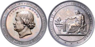 Josef Skoda (1805-1881), auf die Beendigung seiner Lehrtätigkeit an der Medizinischen Fakultät Wien - Münzen, Medaillen und Papiergeld