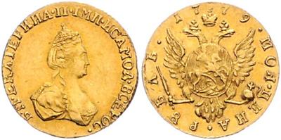 Katharina II. 1762-1796 GOLD - Münzen, Medaillen und Papiergeld