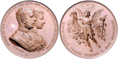 Kronprinz Rudolf und Stephanie v. Belgien - Coins and medals