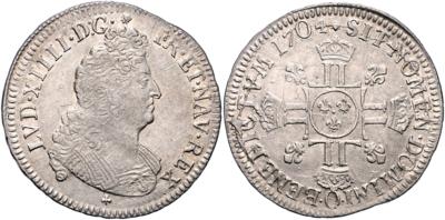 Louis XIV. 1643-1715 - Münzen, Medaillen und Papiergeld