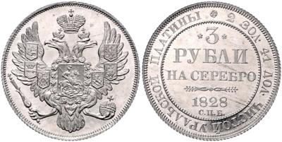 Nikolaus I. 1825-1855 PLATIN - Münzen, Medaillen und Papiergeld