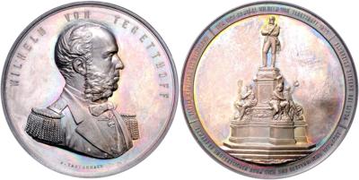Pola, Enthüllung des Tegetthoffdenkmals am 20. Juli 1877 - Coins and medals
