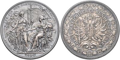 Wien, I. österreichisches Bundesschießen vom 18. bis 25. August 1880 - Coins and medals