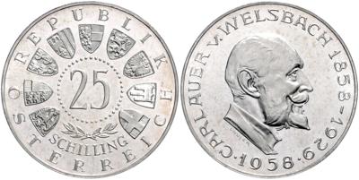 25 Schilling 1958 Carl Auer von Welsbach - Monete e medaglie