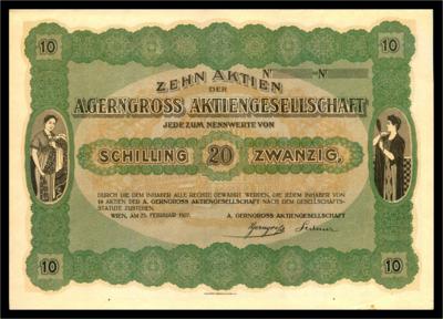 A. Gerngross Aktiengesellschaft - Münzen, Medaillen und Papiergeld