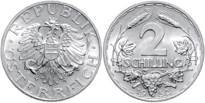 ALU 2 Schilling 1952 - Mince a medaile