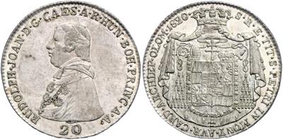 Bistum Olmütz, Rudolf von Österreich 1819-1830 - Münzen, Medaillen und Papiergeld