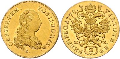 Josef II., als Mitregent GOLD - Münzen, Medaillen und Papiergeld