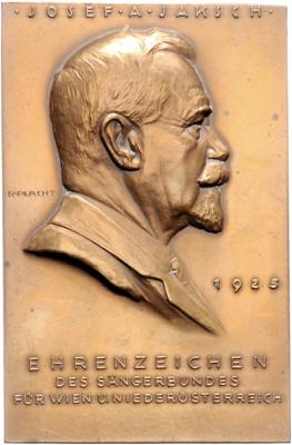 Josef Jaksch / Ehrenzeichen des Sängerbundes - Coins and medals
