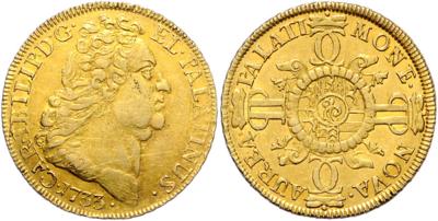 Pfalz-Sulzbach, Karl Philipp 1716-1742 GOLD - Münzen, Medaillen und Papiergeld