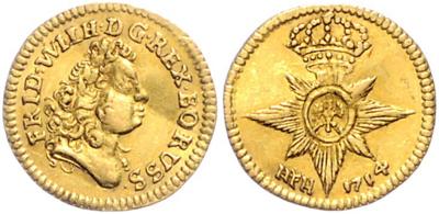 Preussen, Friedrich Wilhelm I. 1713-1740 GOLD - Monete e medaglie
