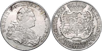 Sachsen A. L., Friedrich Christian 1763 - Münzen, Medaillen und Papiergeld