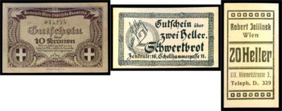 Wiener NotgeldPrivatausgaben - Münzen, Medaillen und Papiergeld