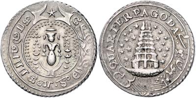 Britisch Indien, Madras Presidency - Münzen, Medaillen und Papiergeld