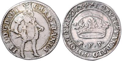 Dänemark, Christian IV. 1588-1648 - Mince, medaile a papírové peníze