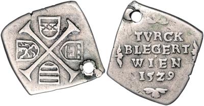 Ferdinand I./Türkenbelagerung(Notgeld der Stadt Wien - Mince, medaile a papírové peníze
