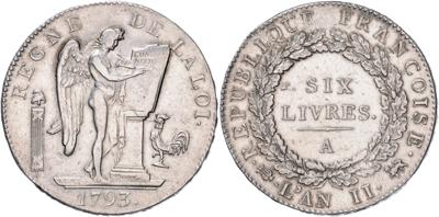 Frankreich, 1. Republik/Nationalkonvent 1792-1795 - Monete, medaglie e cartamoneta