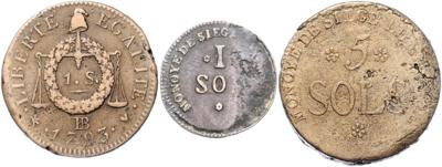 Frankreich - Mince, medaile a papírové peníze