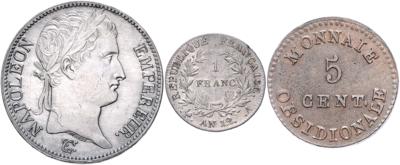 Frankreich, Napoleon I. 1804-1814/1815 - Münzen, Medaillen und Papiergeld