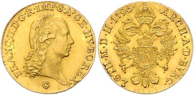 Franz II. GOLD - Mince, medaile a papírové peníze