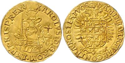 Haus Habsburg, Karl V. 1506-1555 GOLD - Mince, medaile a papírové peníze