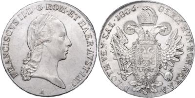 Haus Habsburg-Lothringen, Franz II. 1792-1806 - Mince, medaile a papírové peníze