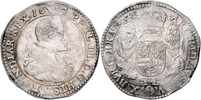 Haus Habsburg, Philipp IV. von Spanien 1621-1665 - Mince, medaile a papírové peníze