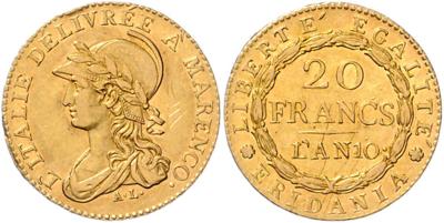 Italien, Subalpine Republik 1800-1801 GOLD - Münzen, Medaillen und Papiergeld