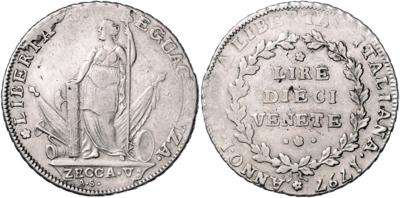 Italien, Venedig, Provisorische Verwaltung 1797-1798 - Coins, medals and paper money