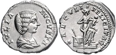 Julia Domna, Gattin des Septimius Severus 193-211 - Mince, medaile a papírové peníze