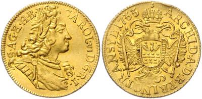 Karl VI. GOLD - Münzen, Medaillen und Papiergeld