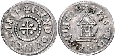 Karolinger, Ludwig der Fromme 814-840 - Mince, medaile a papírové peníze