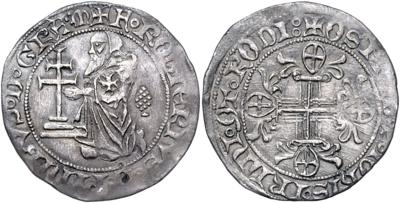 Kreuzfahrer, Johanniterorden auf Rhodos, Roger de Pins 1355-1365 - Münzen, Medaillen und Papiergeld