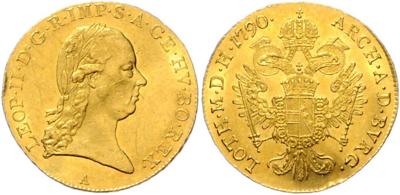 Leopold II. GOLD - Münzen, Medaillen und Papiergeld