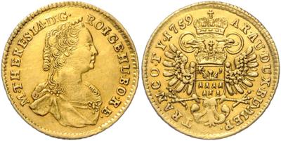 Maria Theresia GOLD - Münzen, Medaillen und Papiergeld