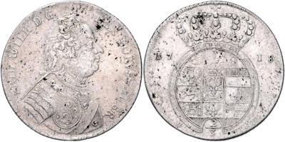 Preussen, Friedrich Wilhelm I. 1713-1740 - Mince, medaile a papírové peníze