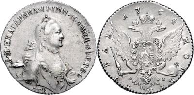 Rußland, Katharina II.1762-1796 - Münzen, Medaillen und Papiergeld