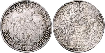 Sachsen A. L., Christian II, Johann Georg und August 1591-1611 - Mince, medaile a papírové peníze