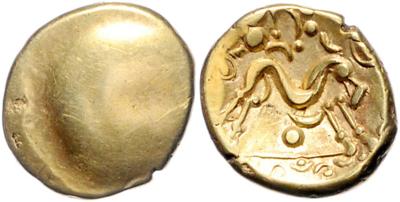 Westkelten, Ambiani in Nord-Ost- Gallien, GOLD - Mince, medaile a papírové peníze
