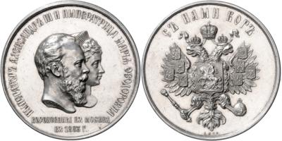 Alexander III. 1881-1894 - Mince, medaile a papírové peníze