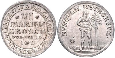Braunschweig-Wolfenbüttel, Karl I. 1735-1780 - Mince, medaile a papírové peníze