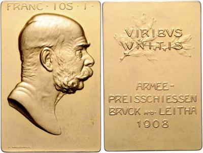 Bruck an der Leitha, Armee Preisschießen 1908 - Coins, medals and paper money