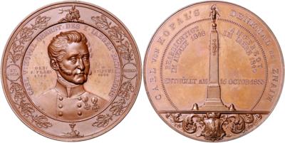 Enthüllung des Denkmals auf Oberst Kopal in Znaim - Münzen, Medaillen und Papiergeld