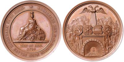 Eröffnung der k. k. Wien-Nord- Staatseisenbahn nach Prag am 20. August 1845 - Coins, medals and paper money