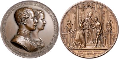 Franz Josef I. und Elisabeth, Hochzeit am 24. April 1854 - Coins, medals and paper money