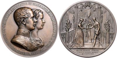 Franz Josef I. und Elisabeth, Hochzeit am 24. April 1854 - Monete, medaglie e cartamoneta